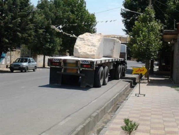 حمل روزانه کوپ سنگ با تریلی