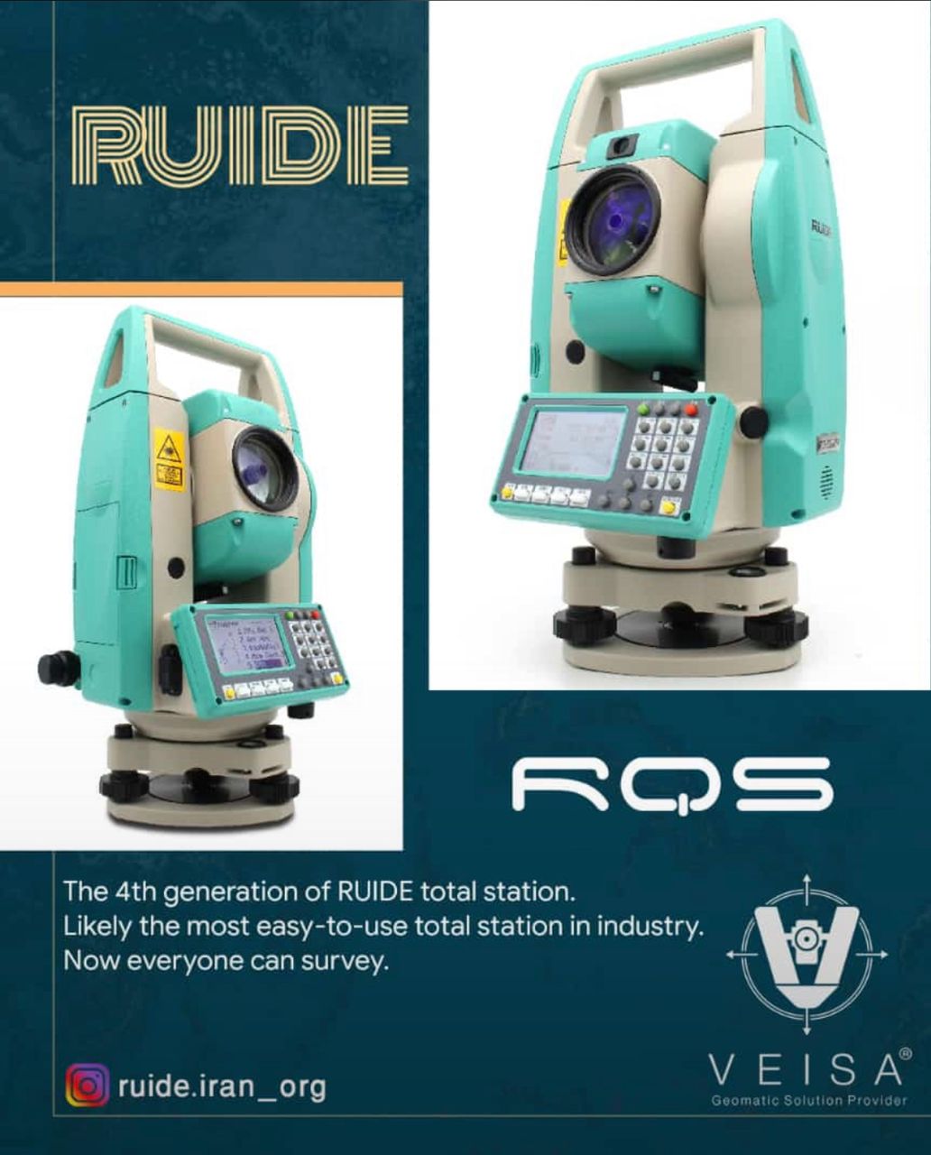 فروش ویژه نسل جدید توتال استیشن روید Ruide R2 pro با تکنولوژی و گارانتی نیکون ژاپن