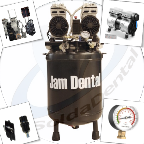 کمپرسور دندانپزشکی جم دنتال دو موتور ۸۰ لیتر۷۵۰ وات