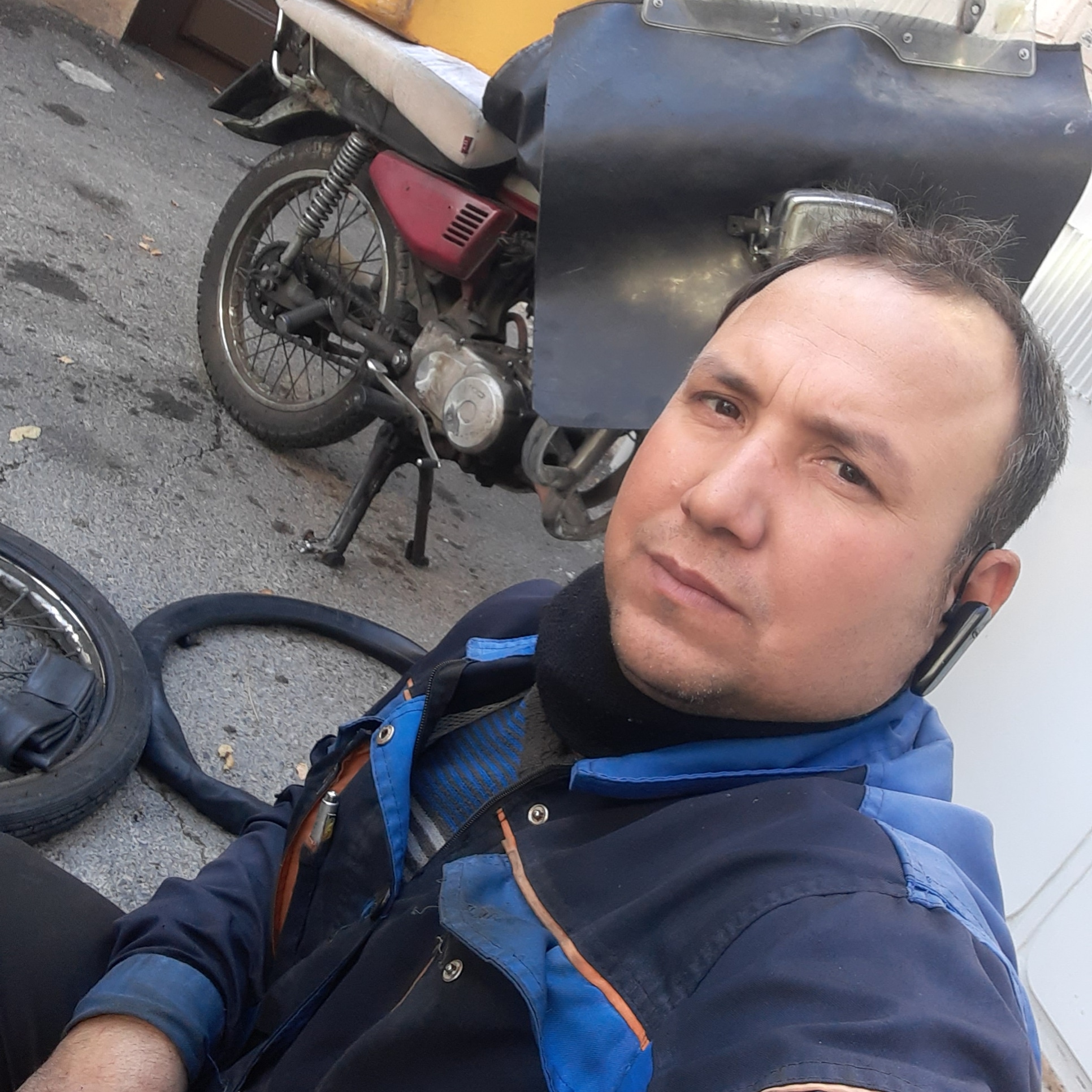 پنچرگیری سیار موتور سیکلت موتورسازی سیار