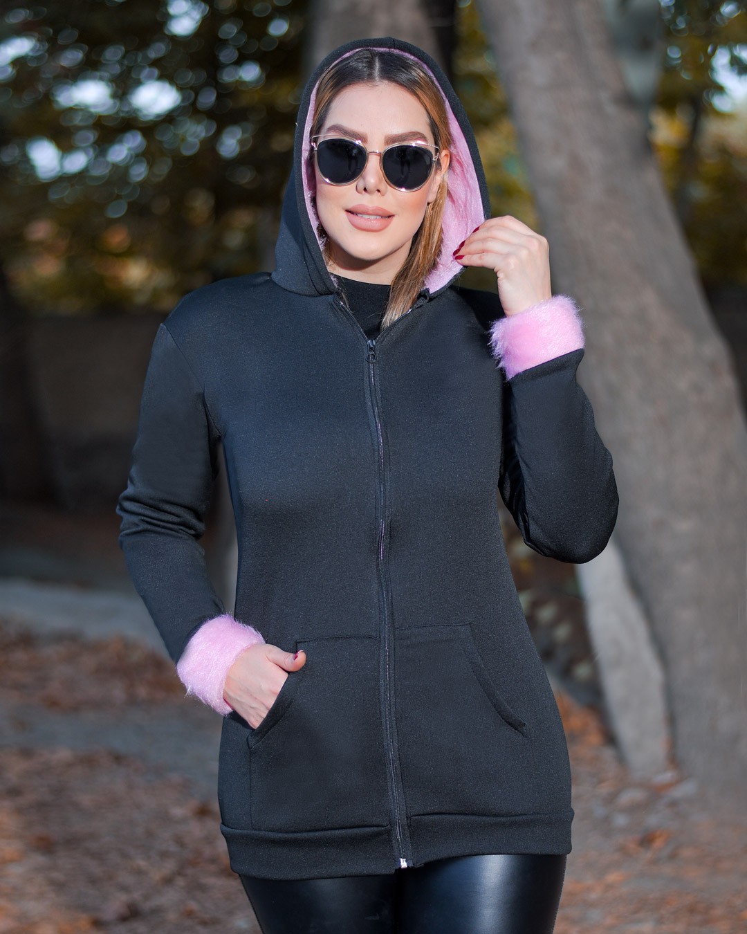 سویشرت زنانه کلاه خز