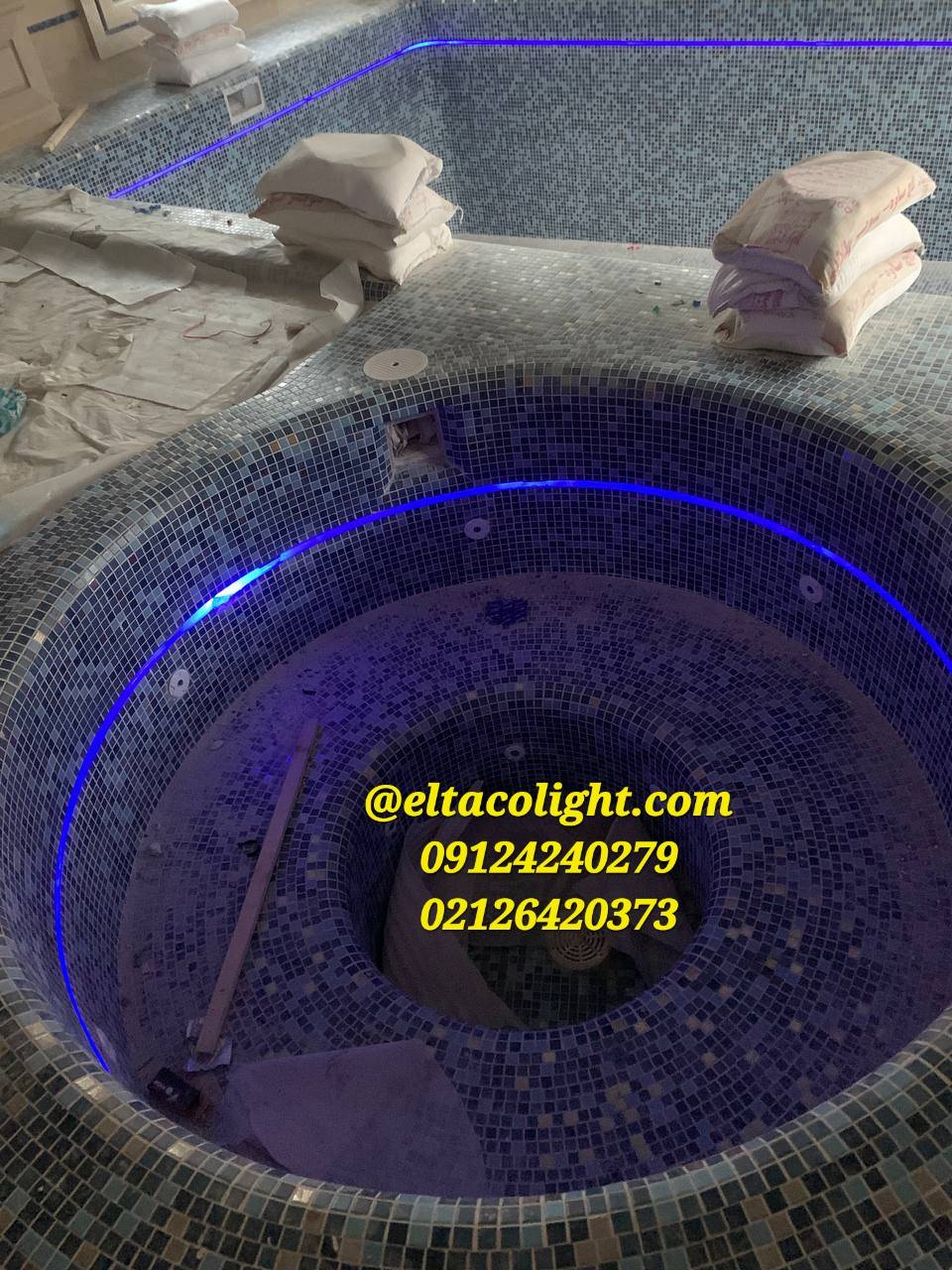 نورپردازی استخر ویلا