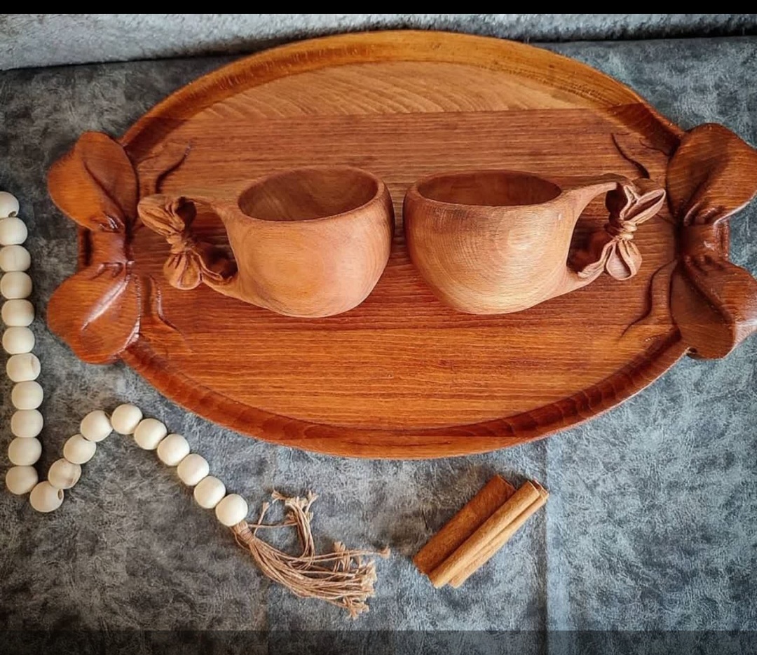 سینی منبت پاپیون