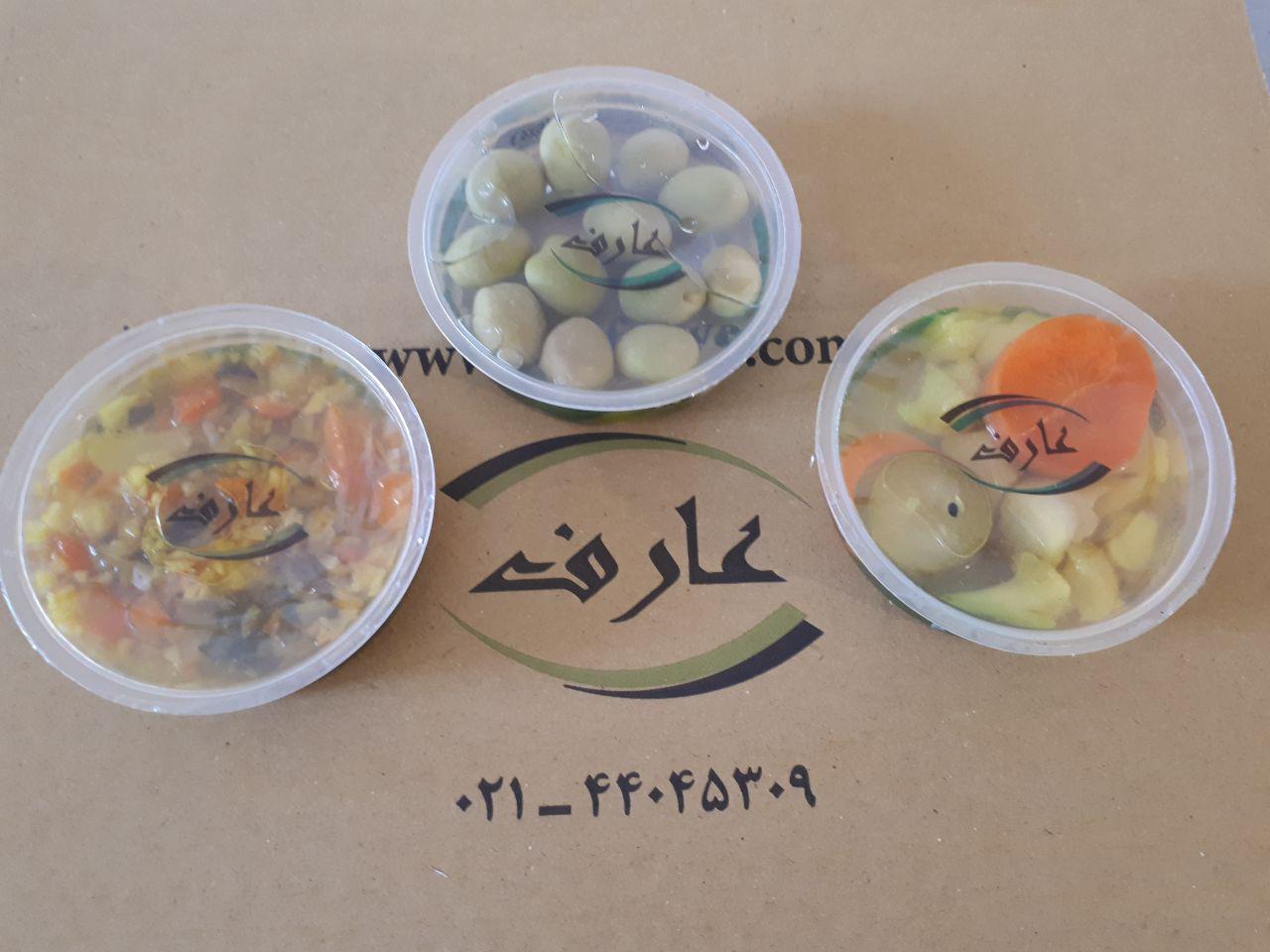 تولید و توزیع زیتون و ترشی تکنفره رستورانی