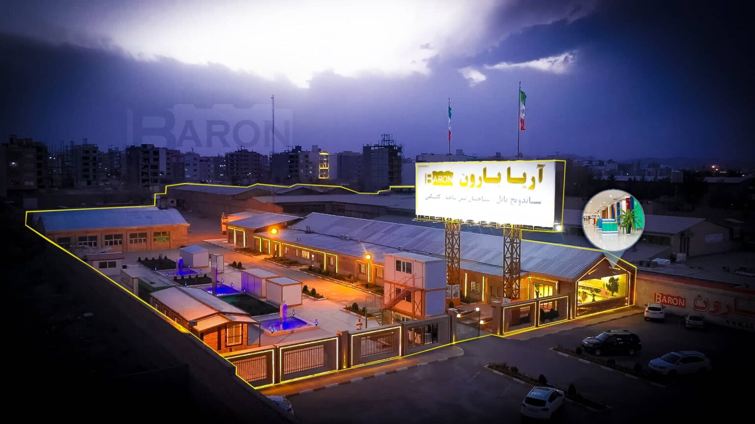 خرید ساندویچ پانل سقفی یک سانتی ایتالیا از آریابارون
